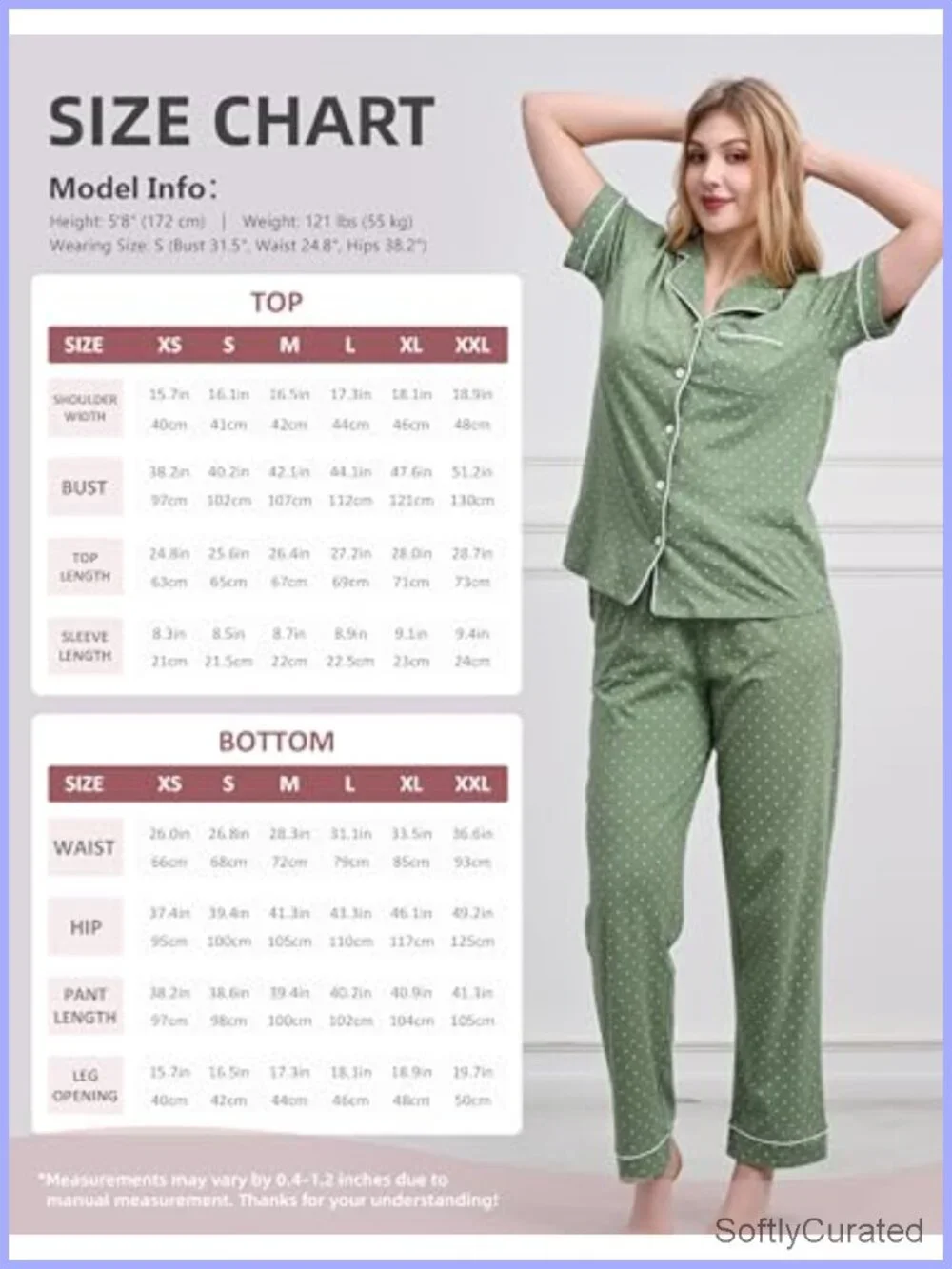 100% Cotton Women's Pajama Set Short Sleeve Button Down 2 Piece Lounge Set with